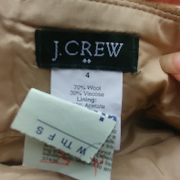 J. Crew wool camel colored lined mini skirt - Picture 3 of 8